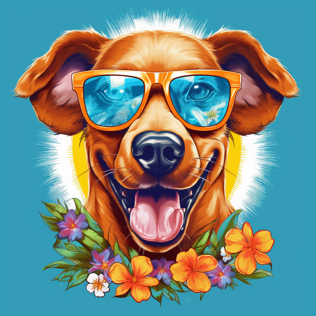 Happy Sunglasses Dog Diamond Art Kit