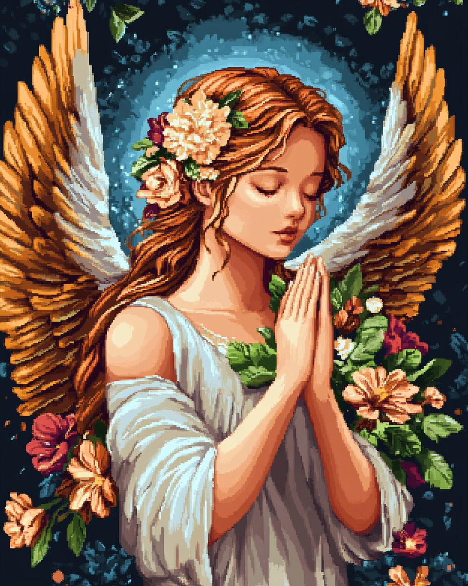 Gold White Wing Angel Diamond Art Kit