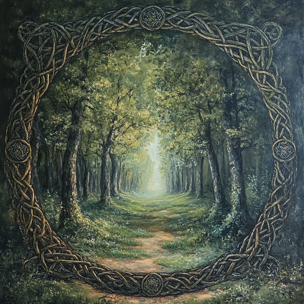 Celtic Knot Circle Forest Diamond Art Kit