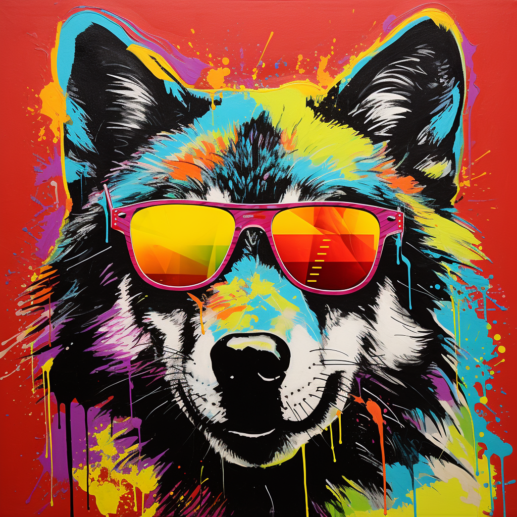 Cool Pop Art Wolf Diamond Art Kit
