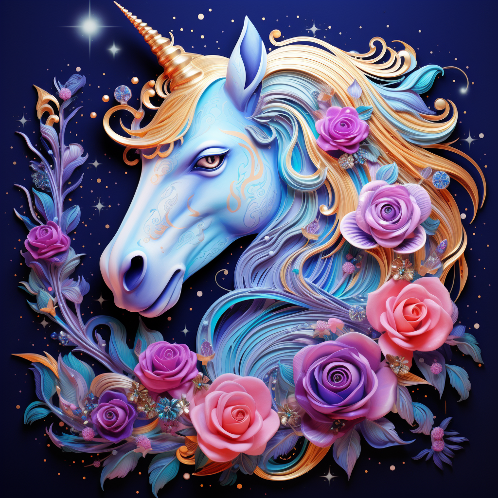 Blond Mane Top Unicorn Diamond Art Kit