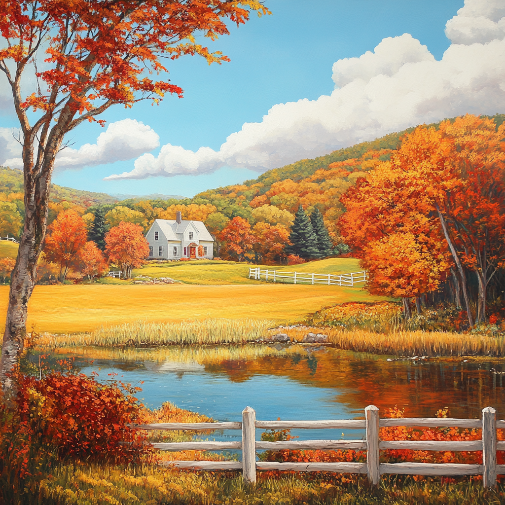 Whitehouse New England Fall Diamond Art Kit