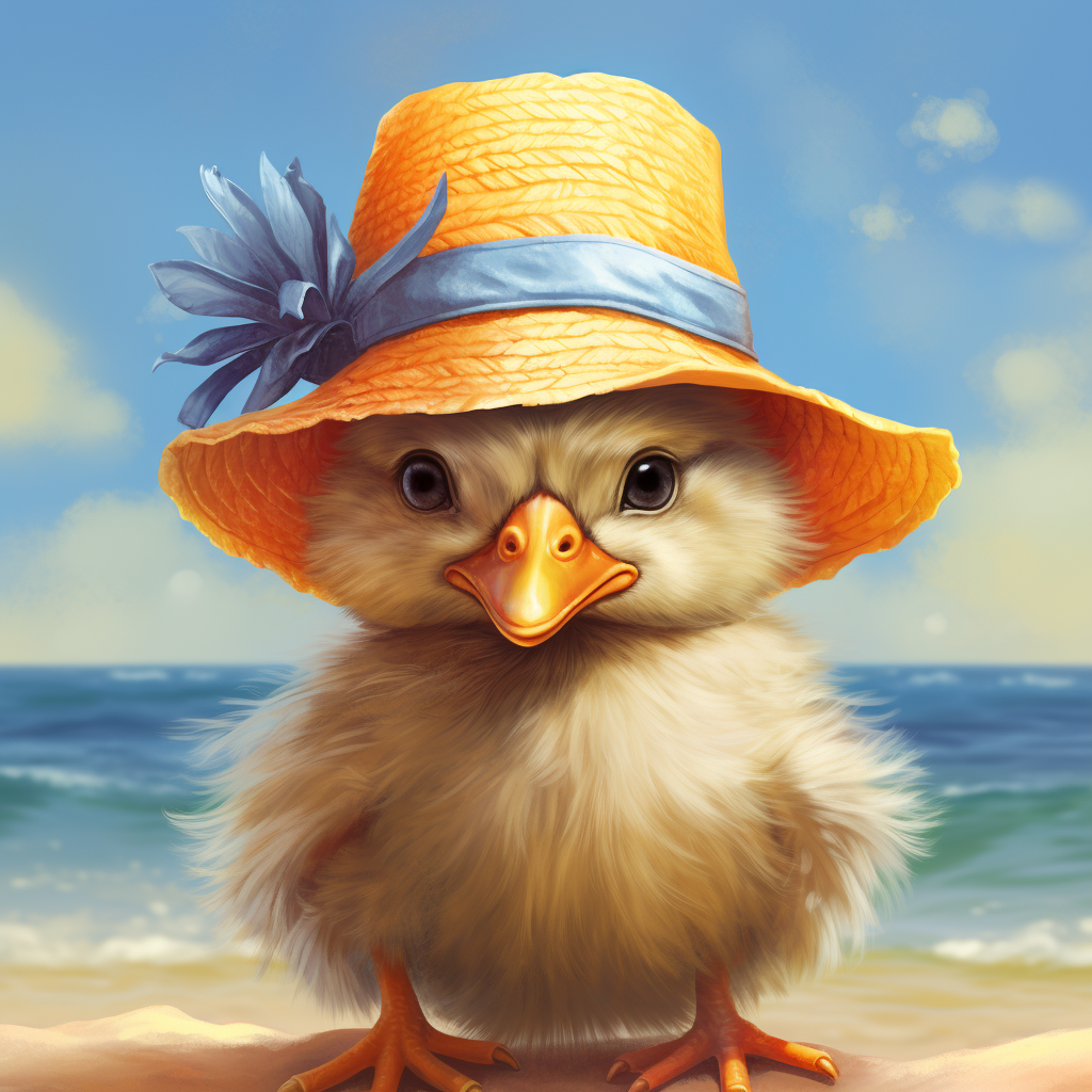 Chick At The Beach Diamond Art Kit