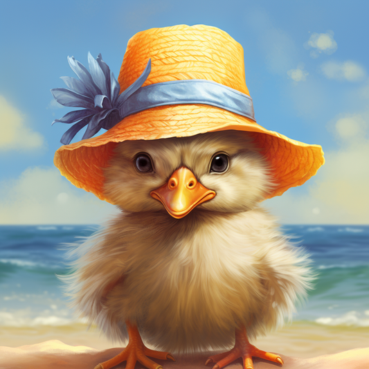 Chick At The Beach Diamond Art Kit
