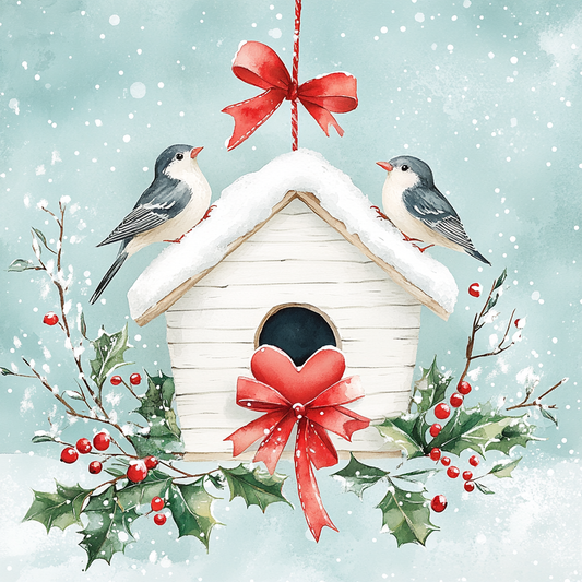 Christmas Birdhouse Diamond Art Kit