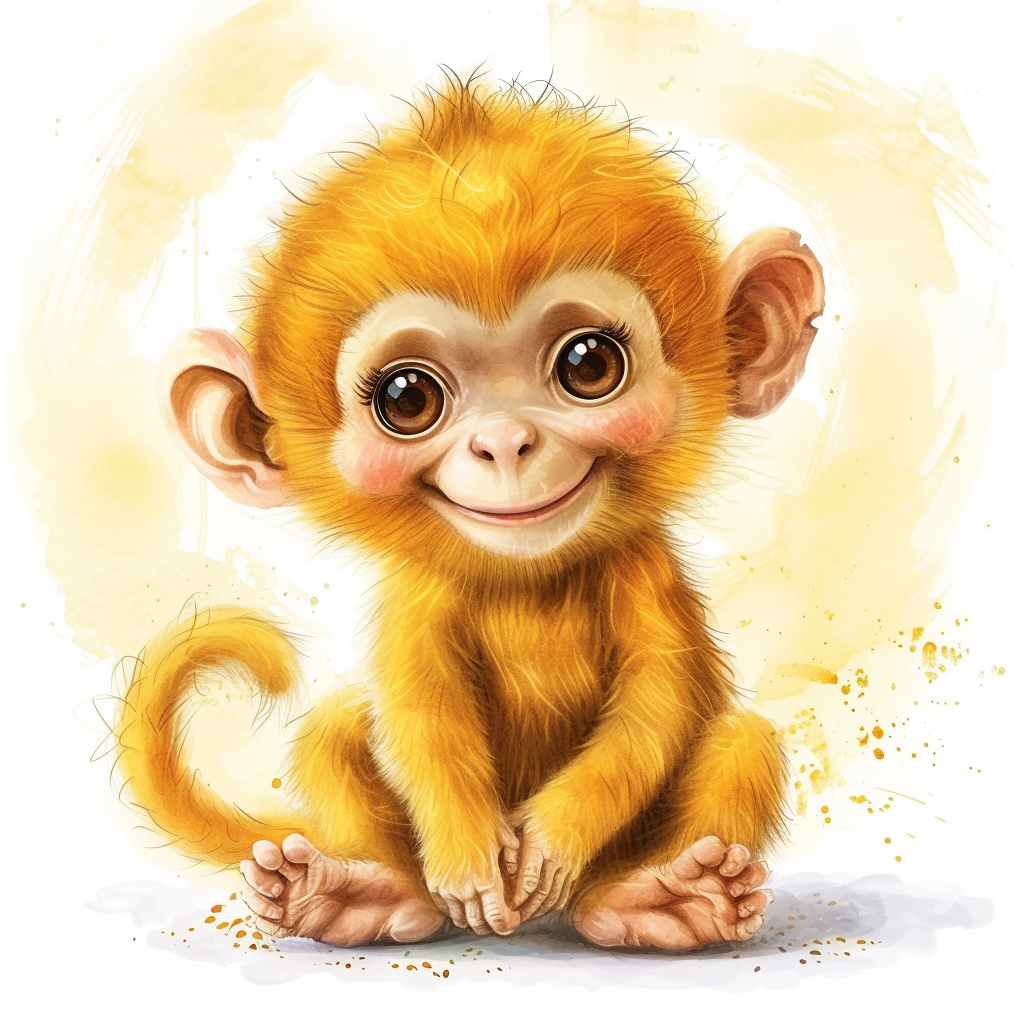 Little Golden Monkey Diamond Art Kit