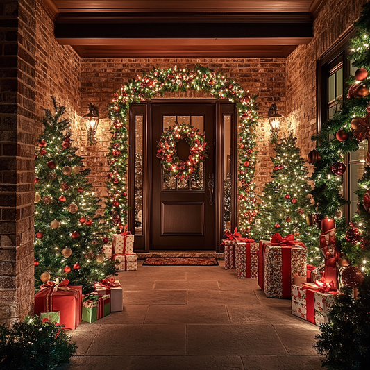 Christmas Lights To The Front Door Diamond Art Kit