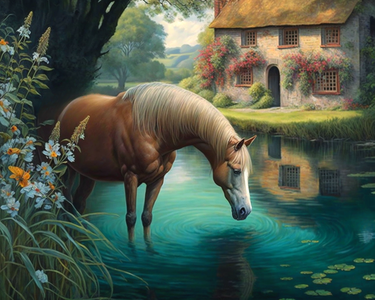 Drinking Horse Diamond Art Kit