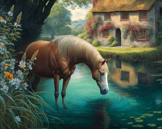 Drinking Horse Diamond Art Kit