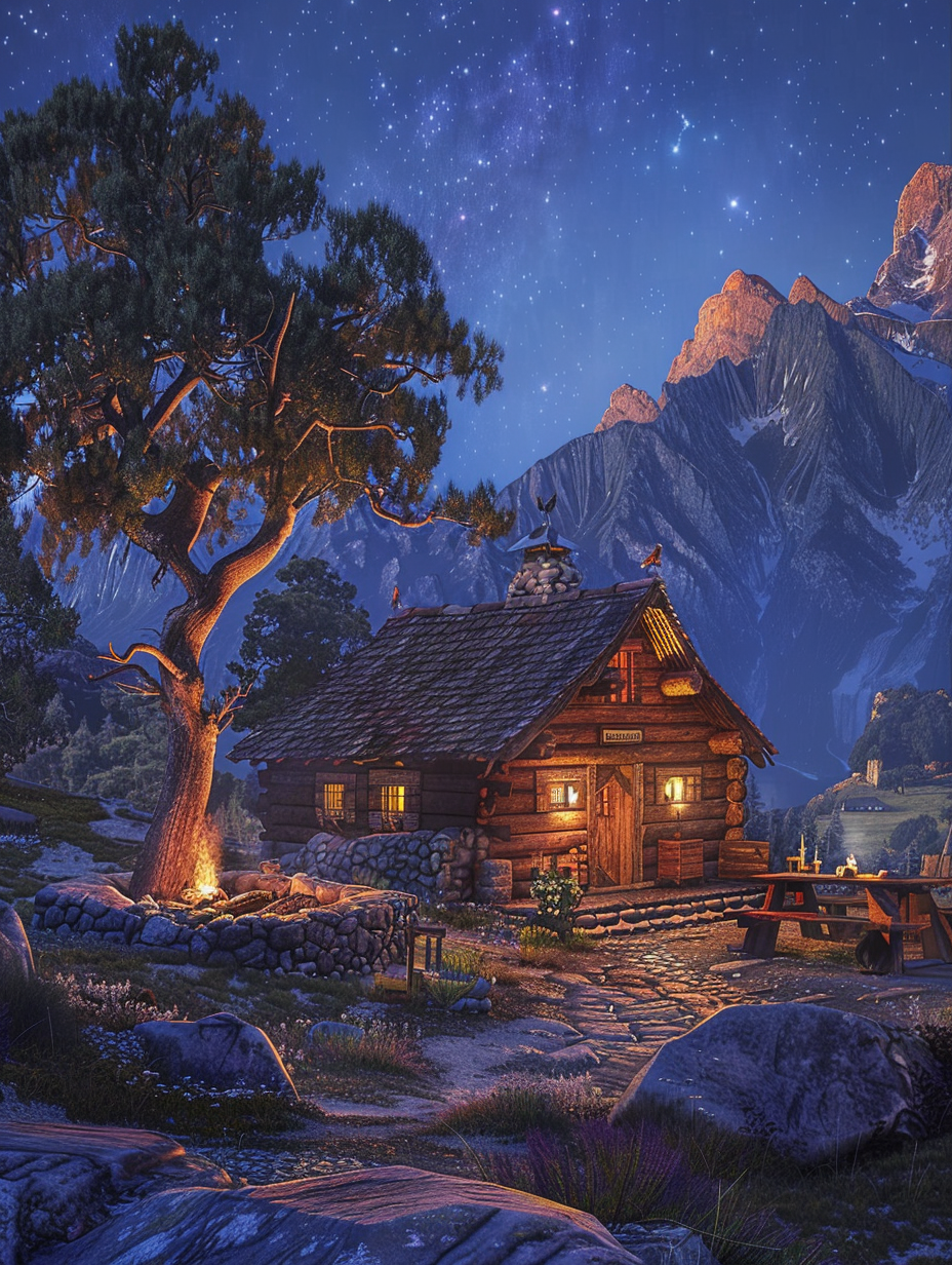 Cabin Under The Stars Diamond Art Kit