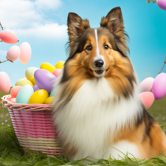 Easter Sheltie Diamond Art Kit