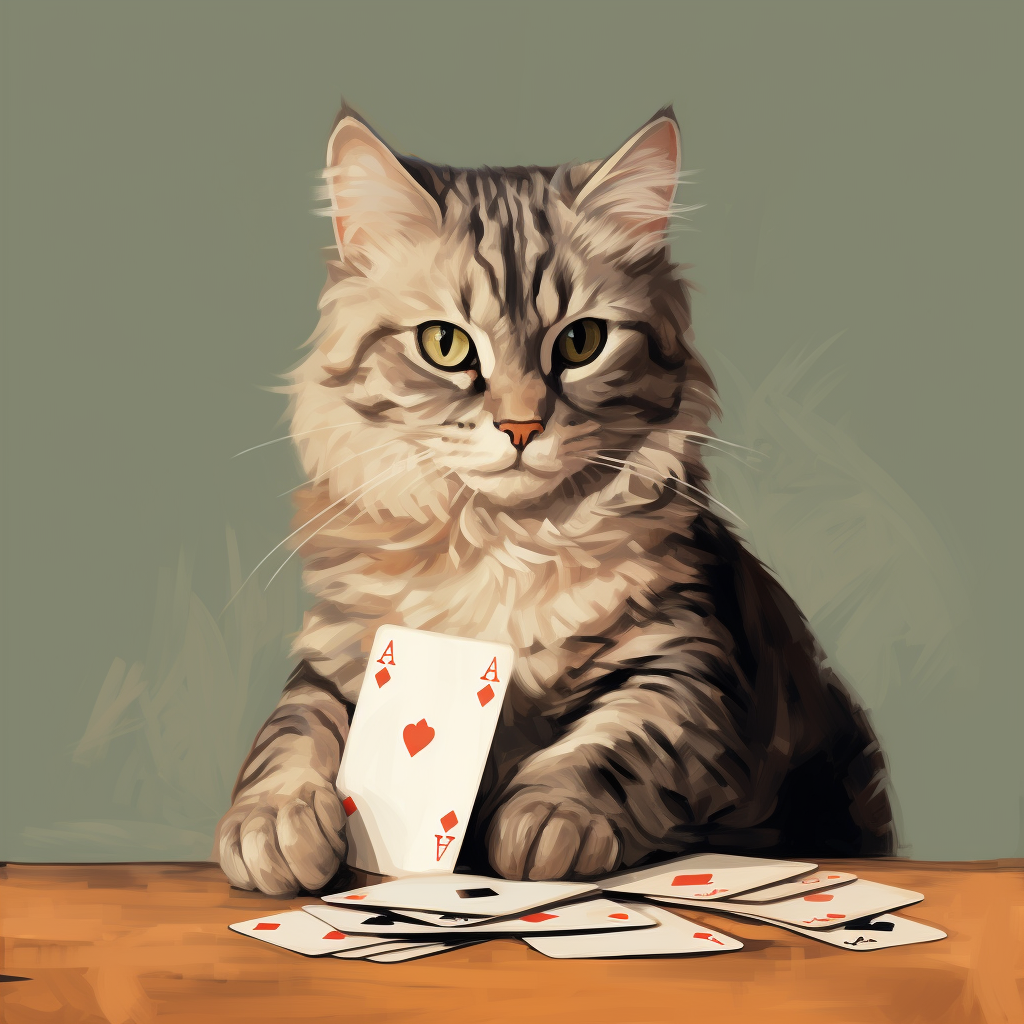 Cat Playing Cards Diamond Art Kit