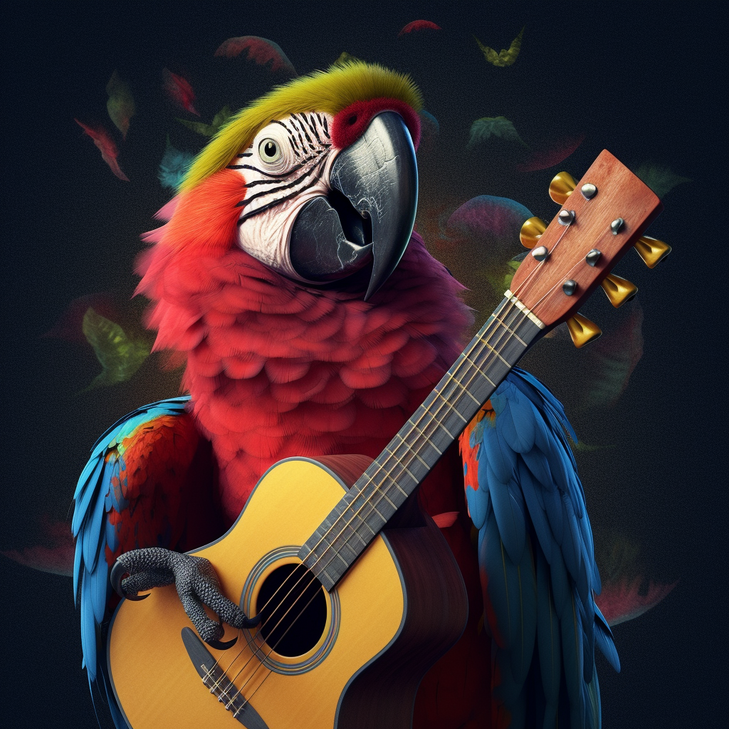Parrot Guitar Diamond Art Kit