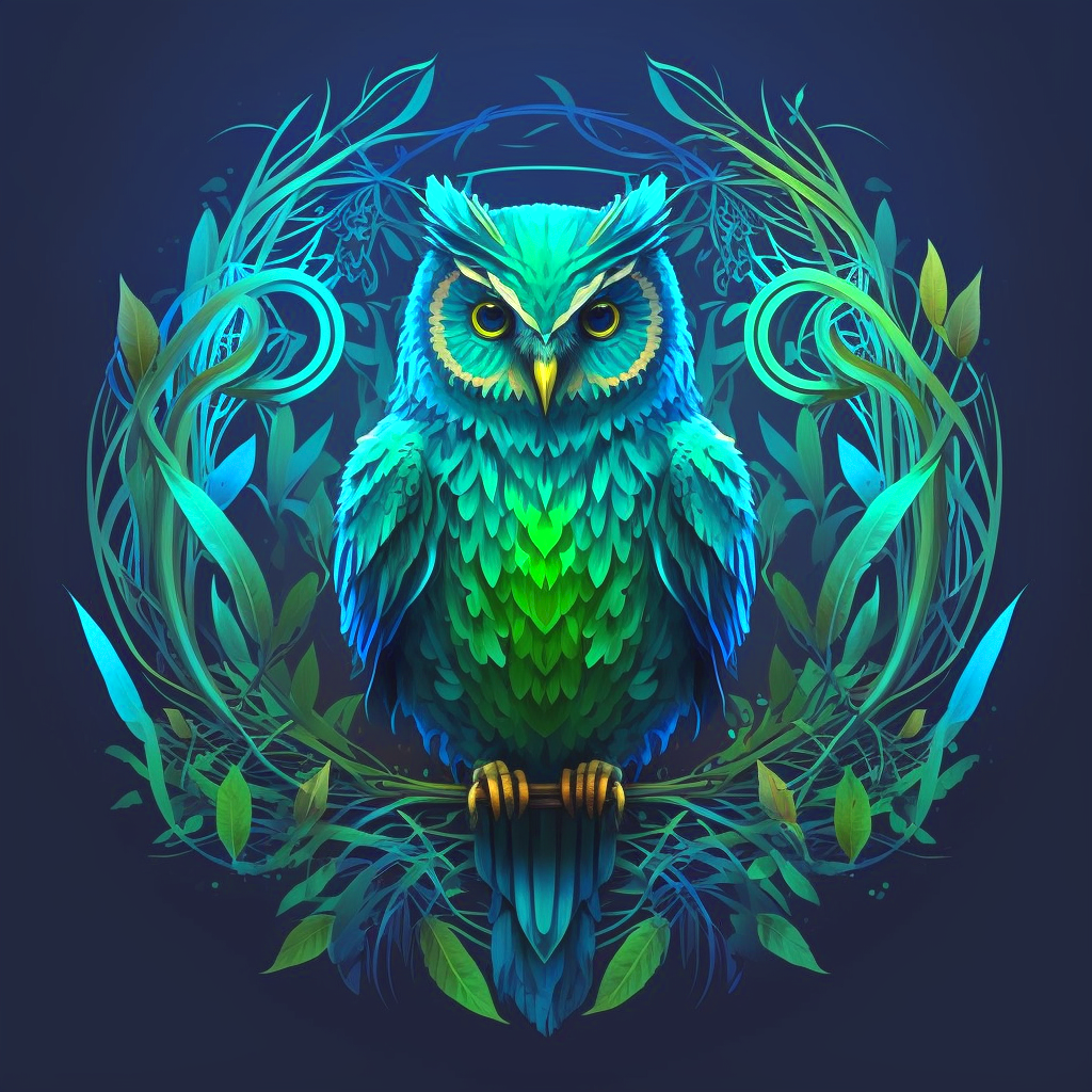 Blue Background Owl Diamond Art Kit