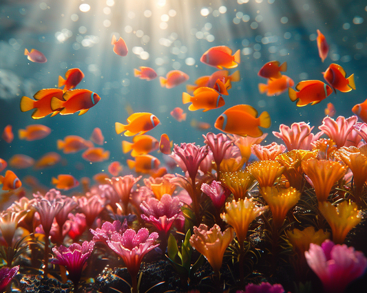 Flowers Fish Underwater Diamond Art Kit