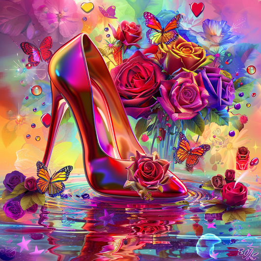 Colorful Stilleto Flowers Diamond Art Kit