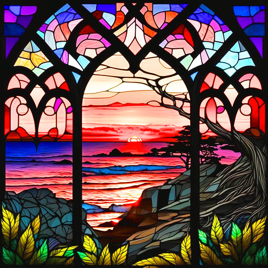 Abstract Sunset Diamond Art Kit