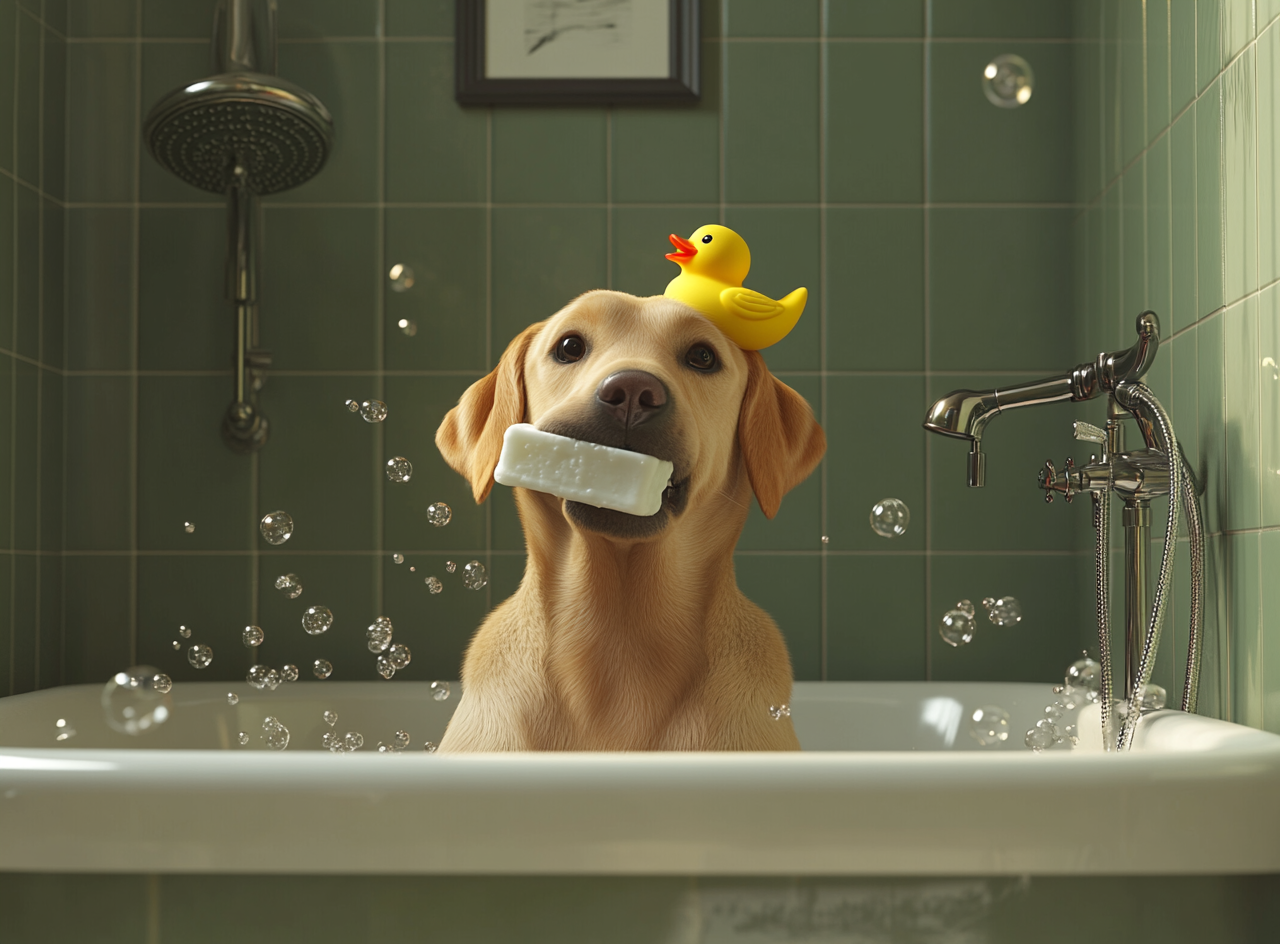 Bubble Bath Dog Diamond Art Kit