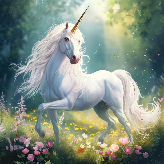 White Unicorn Sunlight Diamond Art Kit