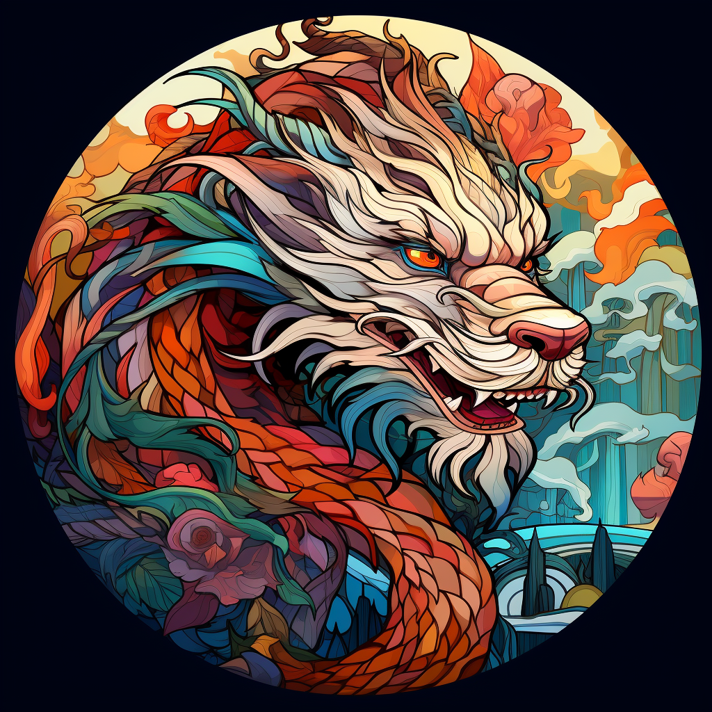Colorful Dragon Circle Diamond Art Kit