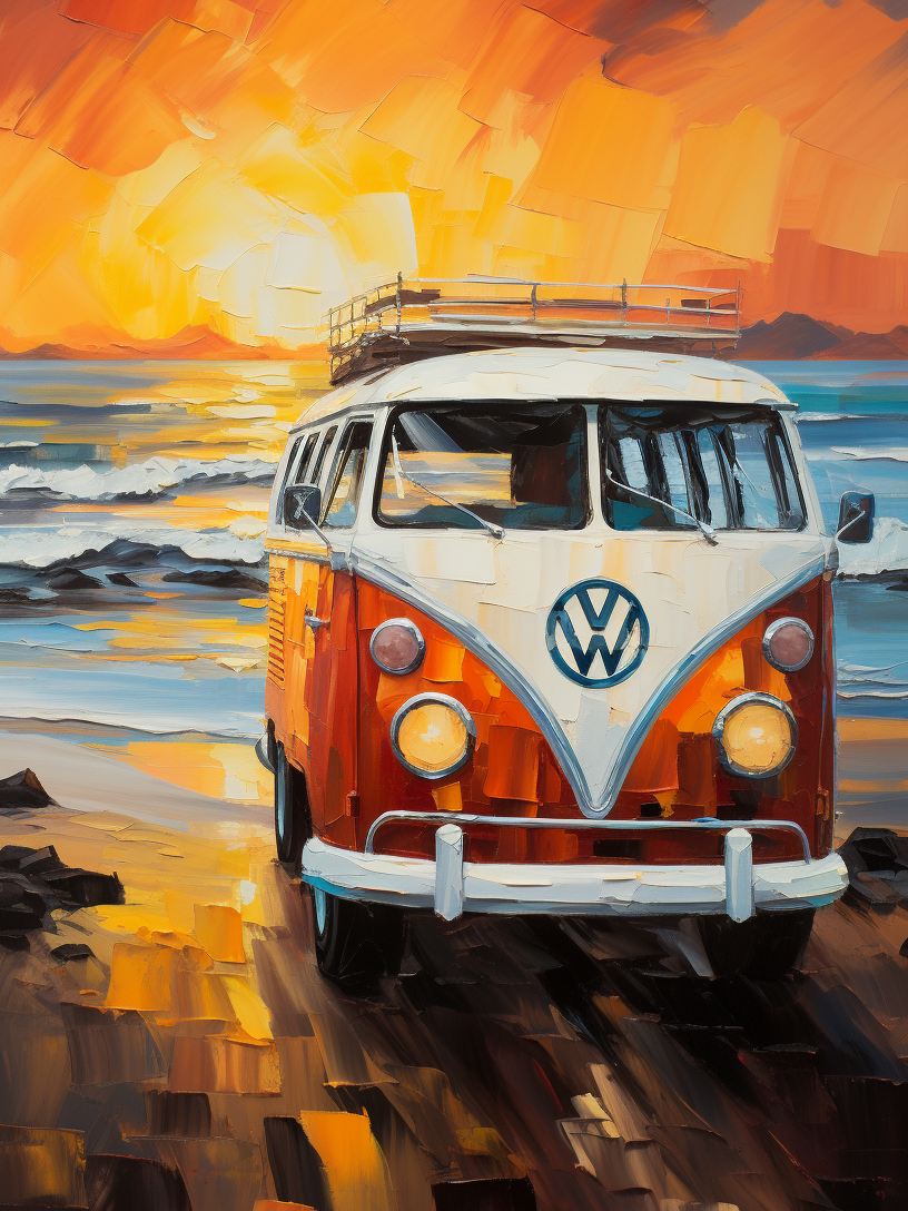 Sunset Sky Vw Diamond Art Kit