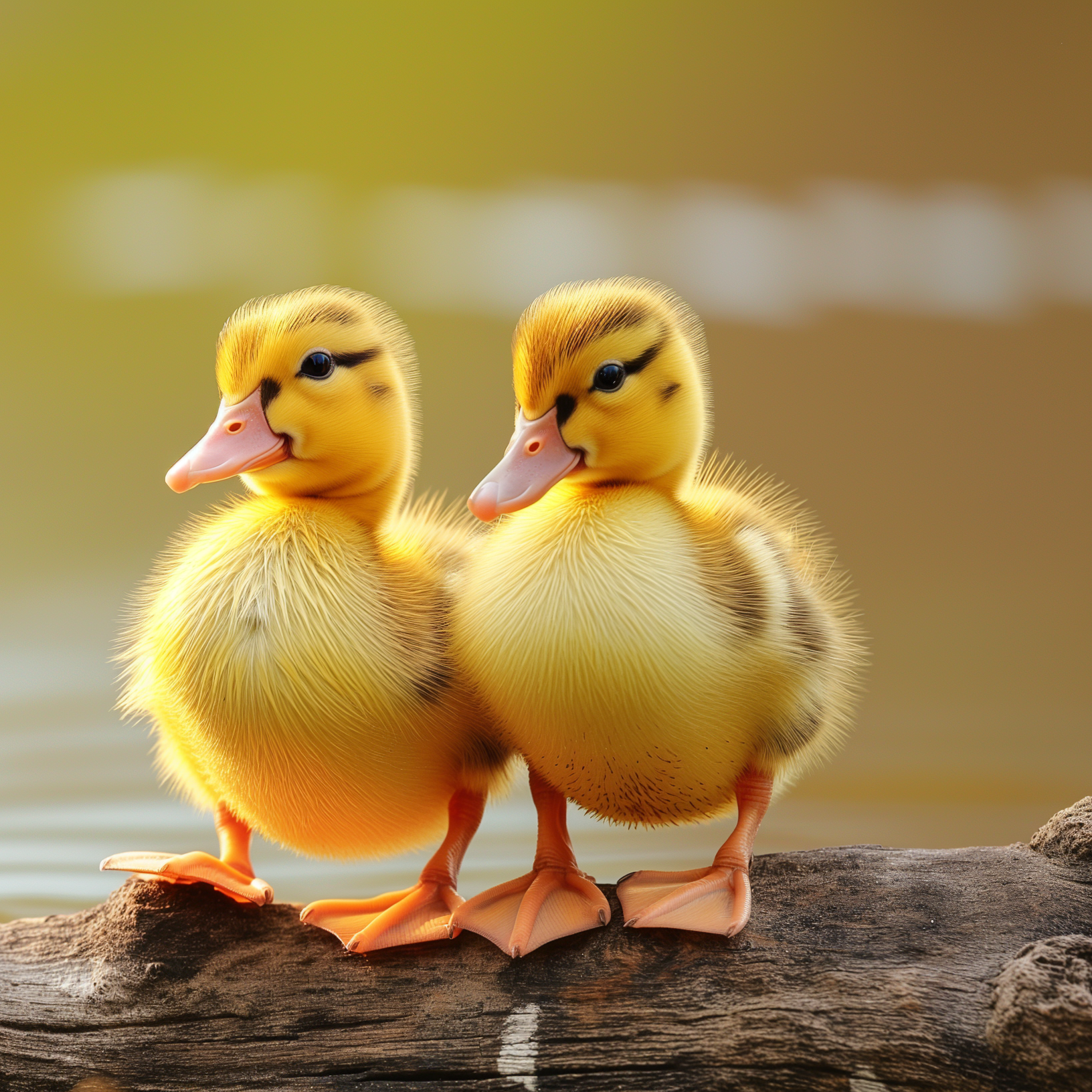 Two Duckling On A Log Diamond Art Kit