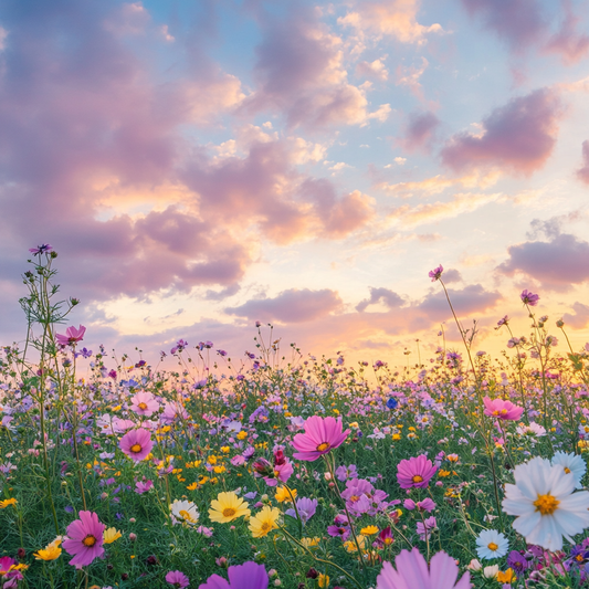 Spring Wildflower Field Diamond Art Kit
