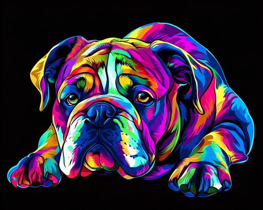 Bulldog Abstract Diamond Art Kit