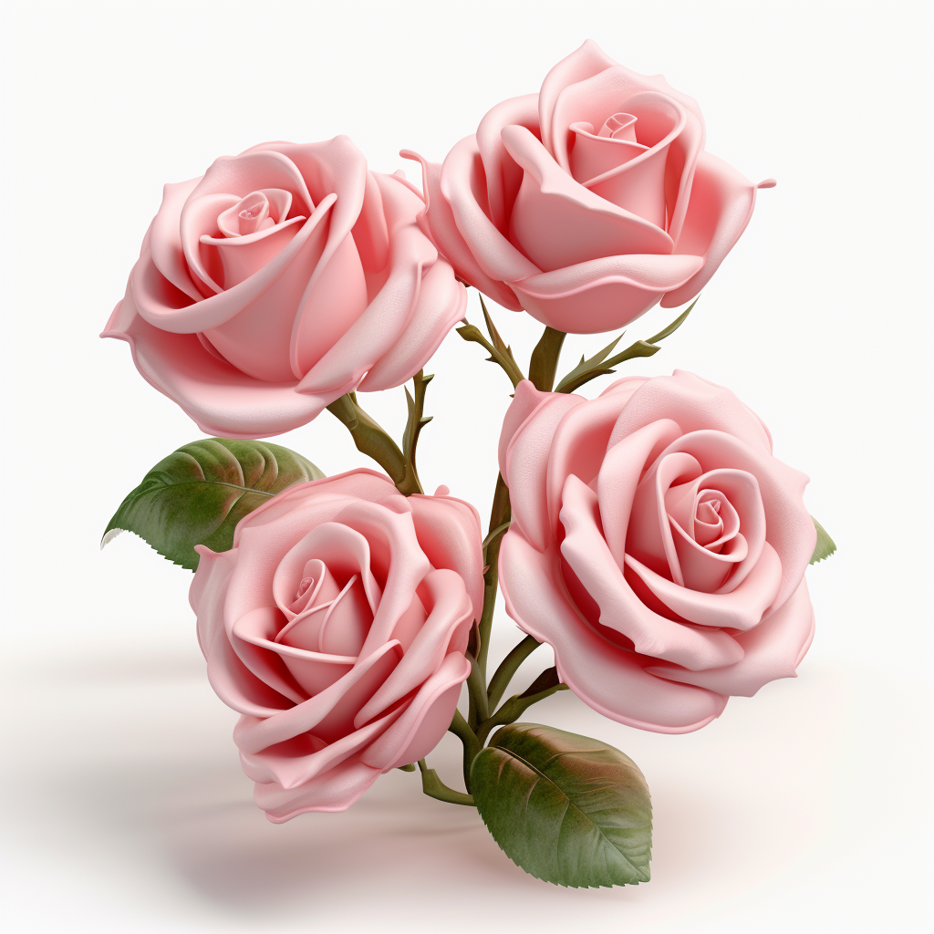Four Perfect Pink Roses Diamond Art Kit
