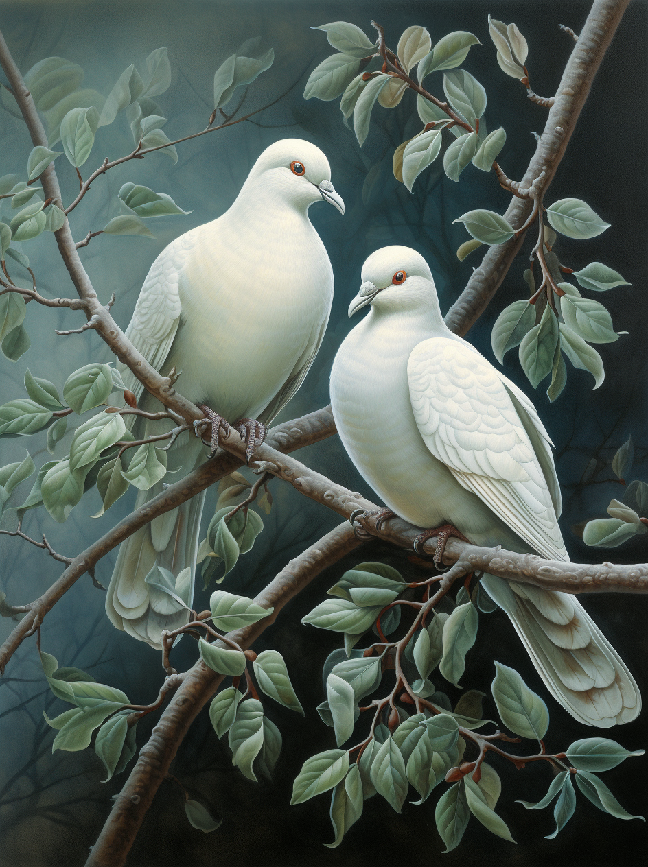 Doves In The Branches Diamond Art Kit