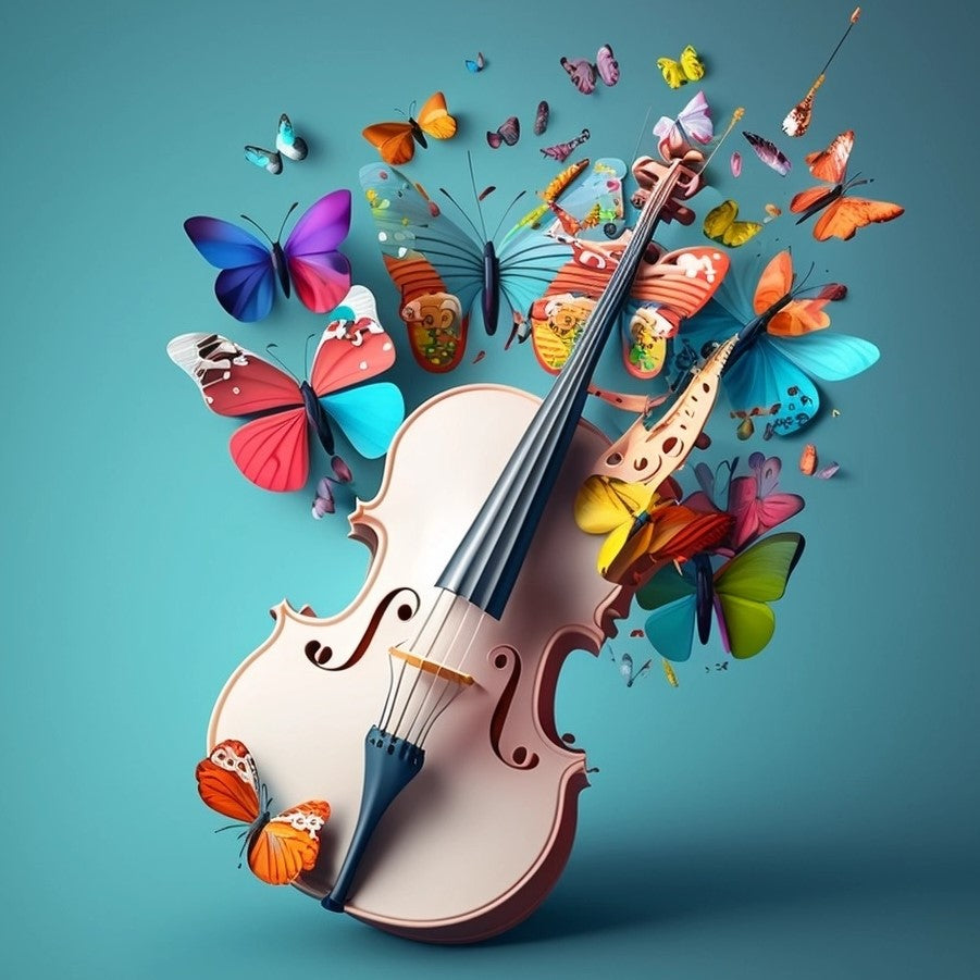 Butterfly Violin Diamond Art Kit