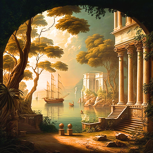 Boat In Greece Diamond Art Kit