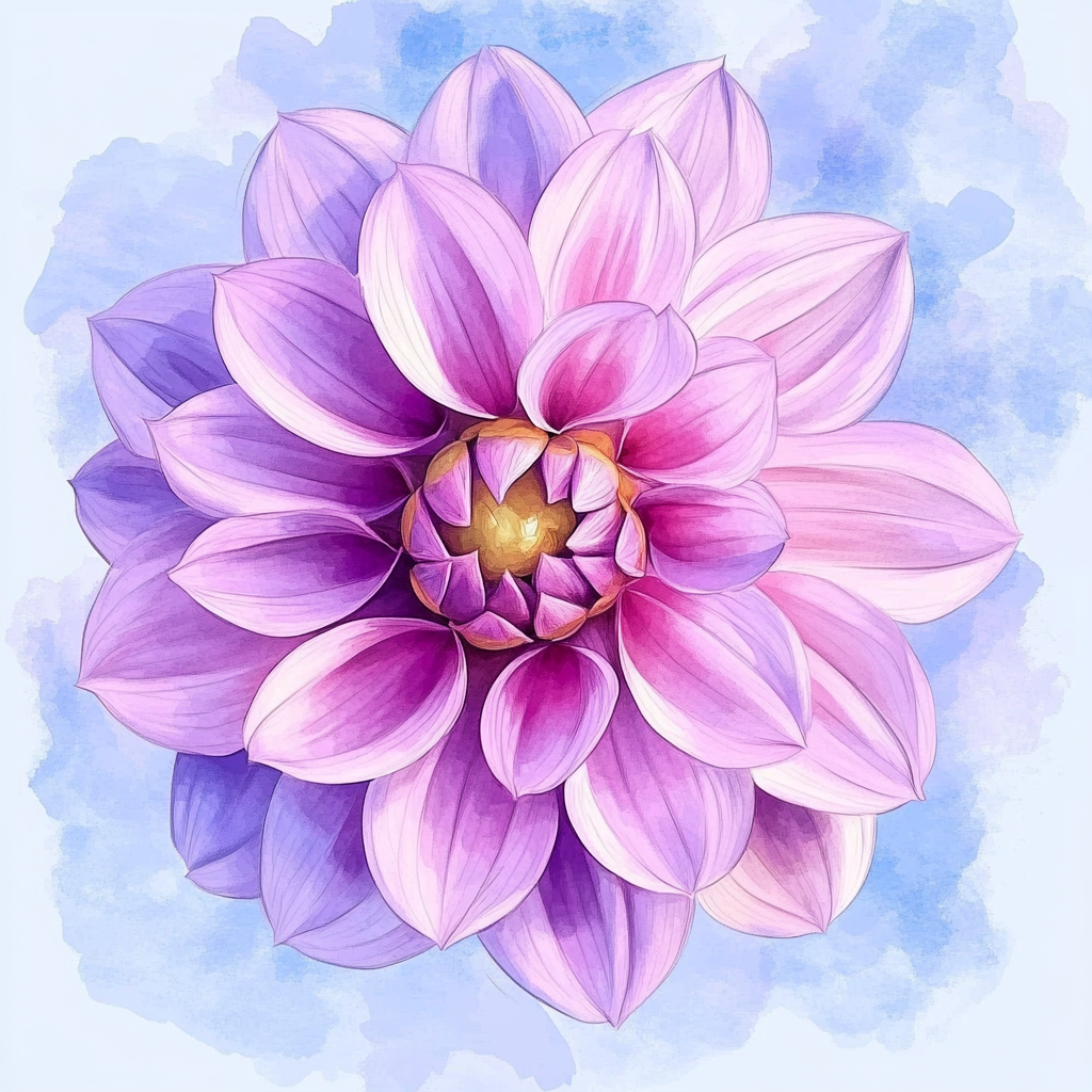 Pink Purple Dahlia Diamond Art Kit