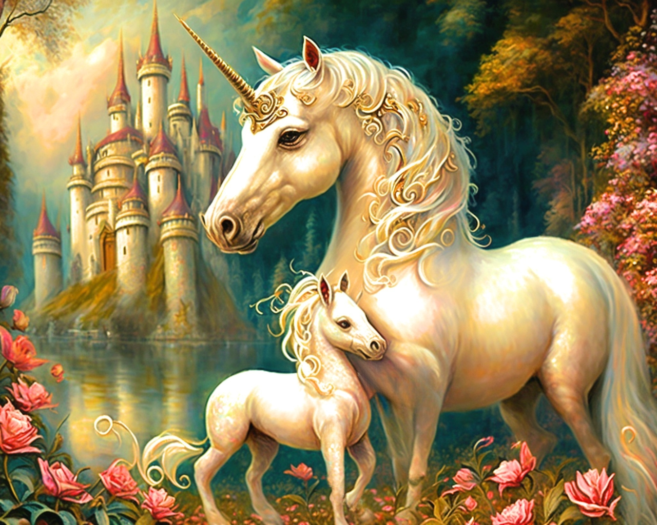 Curly Hair Unicorn Diamond Art Kit