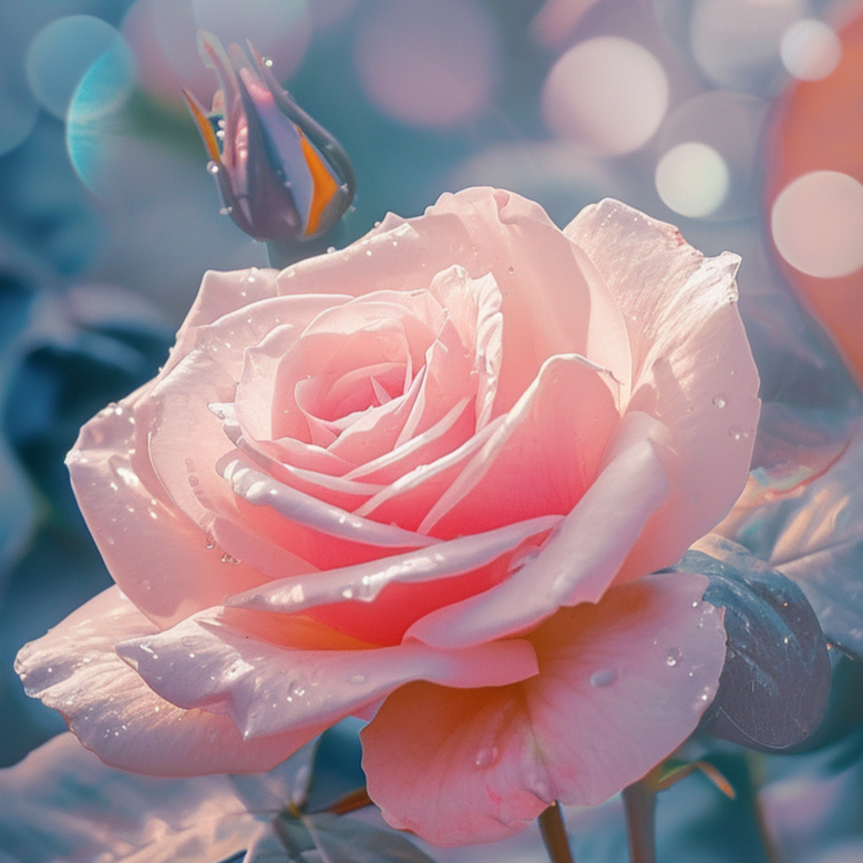 Light Pink Rose Diamond Art Kit