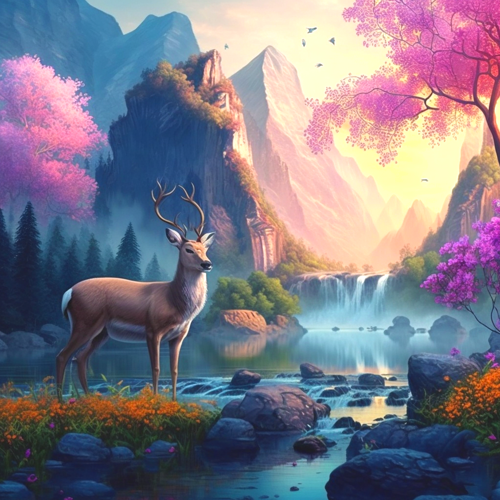 Buck In The Valley Diamond Art Kit