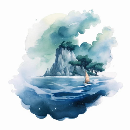 Sailboat Island Diamond Art Kit