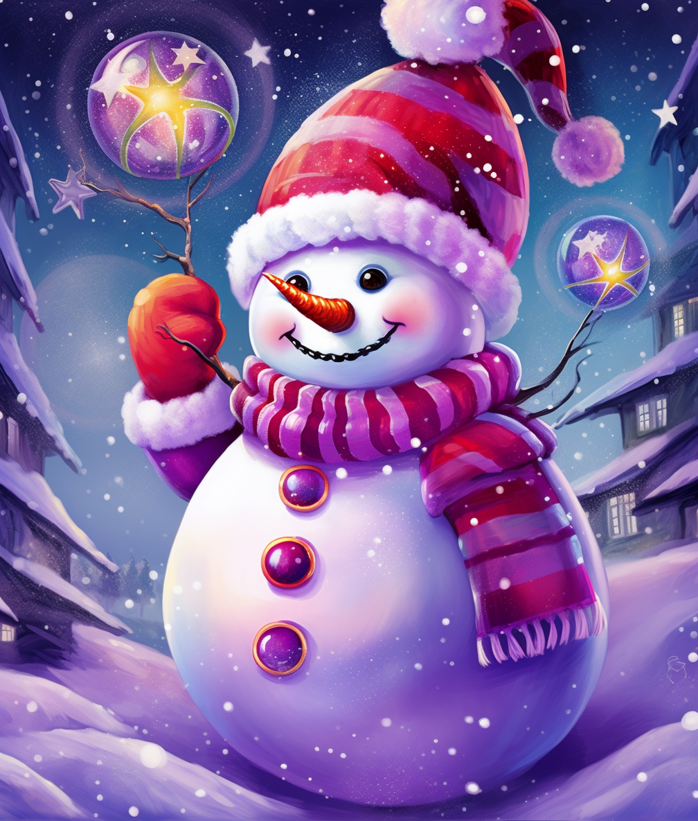 Flying Orb Snowman Diamond Art Kit