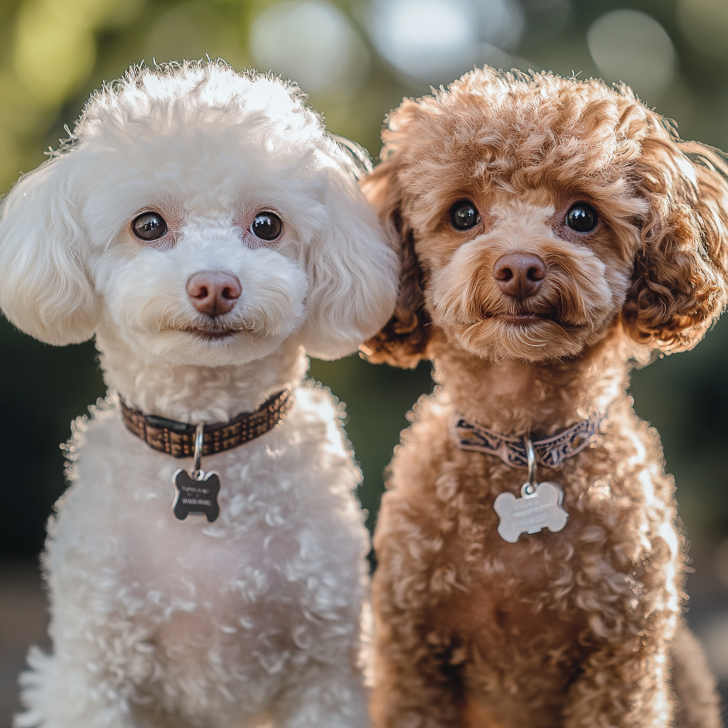 Silver Collar Poodles Diamond Art Kit