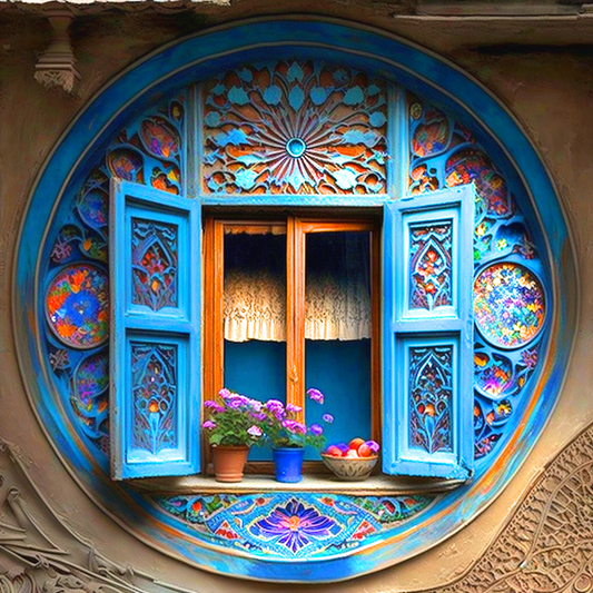 Blue Window Diamond Art Kit