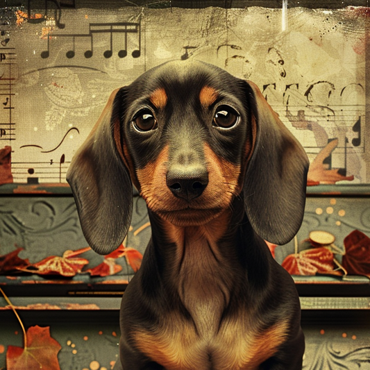Dachshund Music Diamond Art Kit