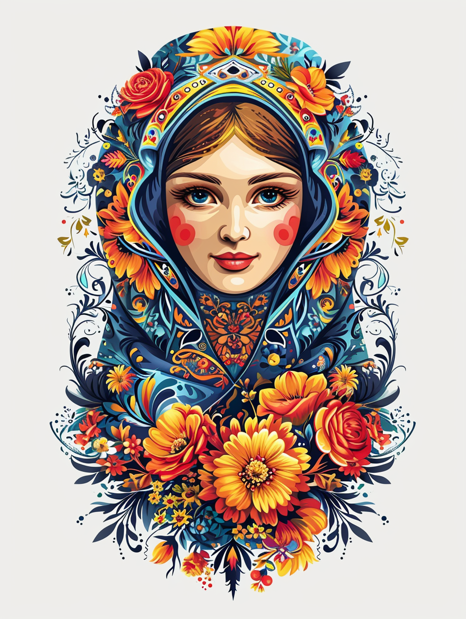 Matryoshka Russian Woman Diamond Art Kit