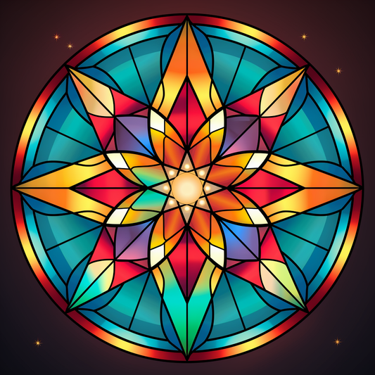 Eight Points Tar Circle Abstract Diamond Art Kit