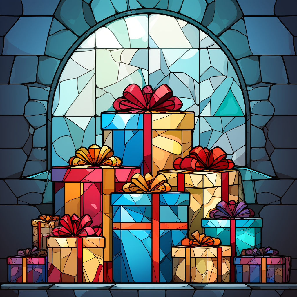 Christmas Present Abstract Diamond Art Kit