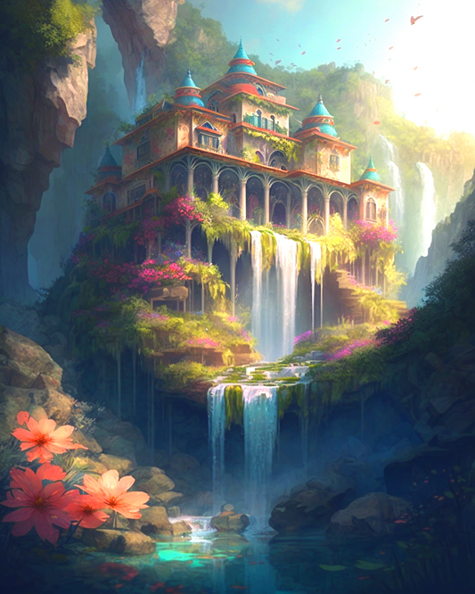 Waterfall Palace Diamond Art Kit