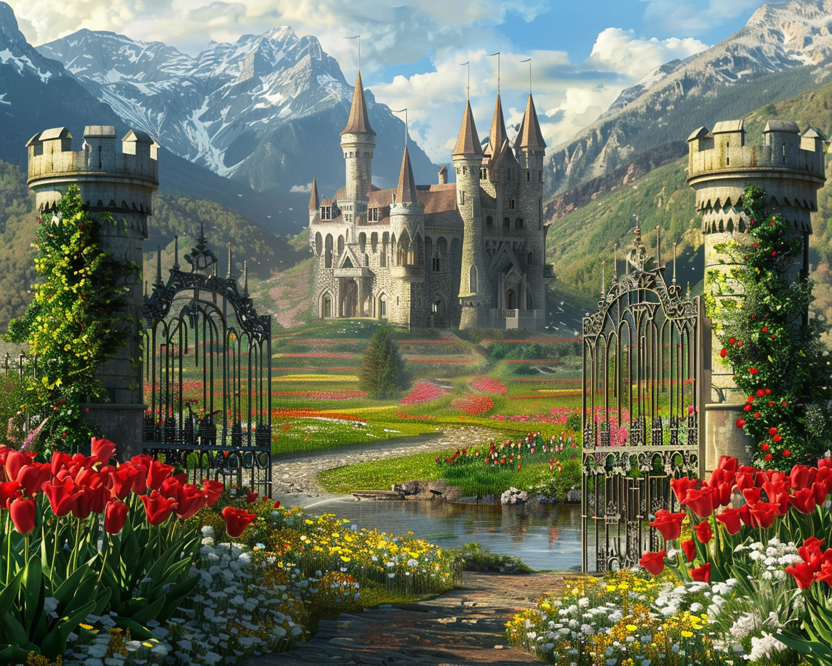 Medieval Castle Gates Diamond Art Kit