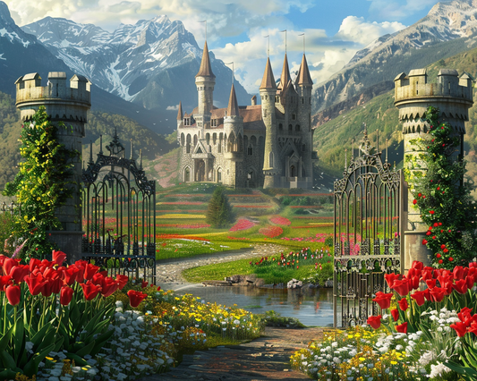 Medieval Castle Gates Diamond Art Kit