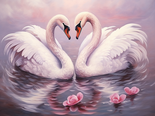 Floating Pink Flowers Wans Diamond Art Kit