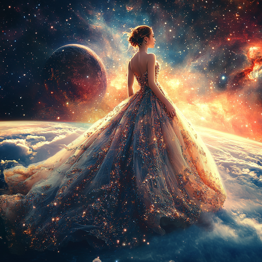 Fiery Galaxy Girl Diamond Art Kit