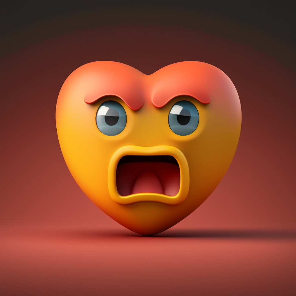 Open Mouth Heart E Moji Diamond Art Kit